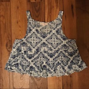 Boho print crop top